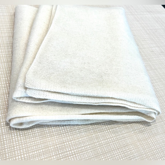 100% Cashmere Long Scarf Cream Color Soft Cozy Cashmere Ecru Cream Scarf - Picture 6 of 11